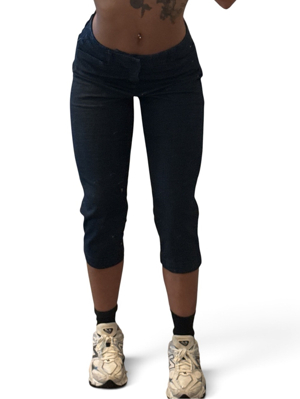 intro. Women's Black Bermuda Shorts - Slim Cropped Fit